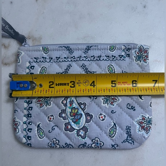 Vera Bradley Dreamer Paisley Print Small Quilted Pouch Cosmetic Bag - Picture 4 of 5